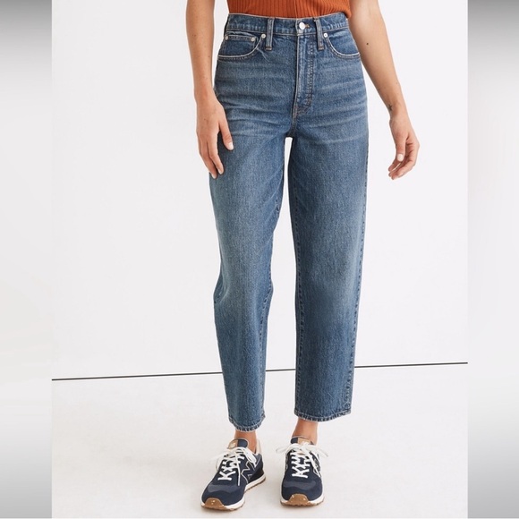NWT Madewell Balloon Jeans in Biscayne Wash: Raw-Hem Edition size 26 NWT - Picture 1 of 5